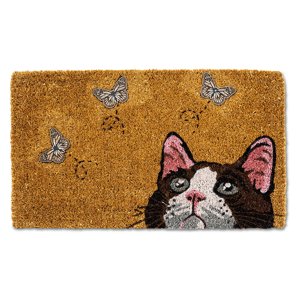 Cat with Butterflies Doormat